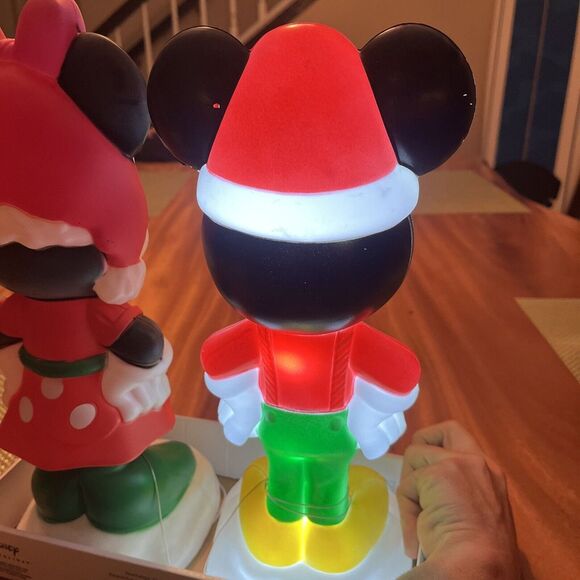 NEW Disney Minnie & Mickey Mouse Blow Mold Christmas Lighted Yard Decor 15" 2024 - Picture 7 of 7
